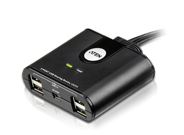 Aten US224  4-Port USB 2.0 Switch 2 PC kan dele 4 USB porter