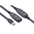 Elivi USB 3.0 A Forlenger kabel 20m Aktiv , M/F , 3.0 , Svart
