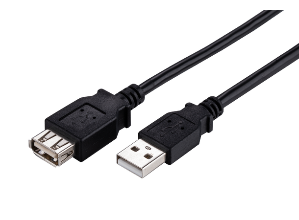 LinkIT USB 2.0 A-A, M/F,skjøt A han til A hun.Svart 