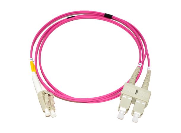 LinkIT fibersnor OM4 LC/SC 12m Duplex , MM , LSZH 