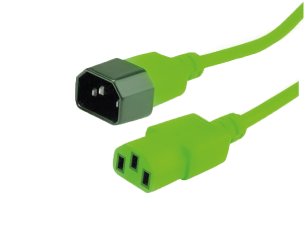 LinkIT strømkabel C13/C14 grønn 0,5m PVC | 3 x 1,00 mm²