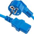 LinkIT strømkabel CEE 7/7 - C13 blå 1m Vinklet Schuko - C13 | 3 x 1,00 mm²| PVC