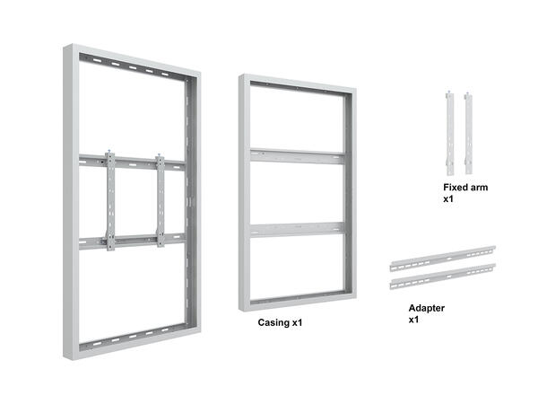 Multibrackets Pro kabinett vegg 55" Hvit, 25Kg, Vesa 500x400 