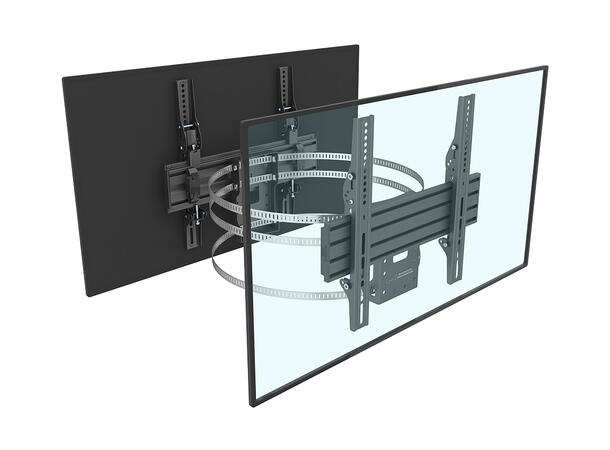 Multibrackets Søylefeste dual Svart, Vesa 400x400, 35Kg, tilt. 32-65" 