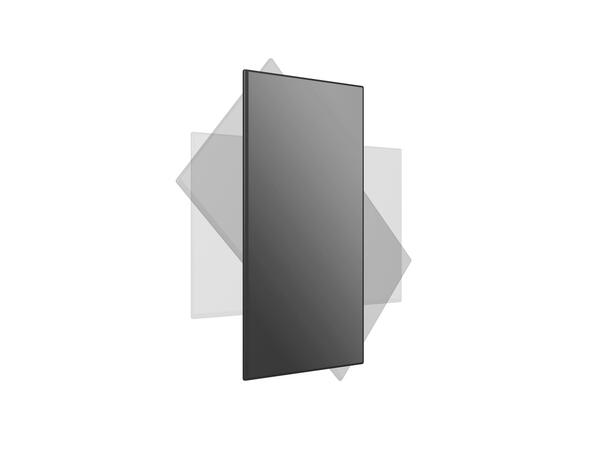 Multibrackets Veggfeste Signage Svart, 600x400, 50Kg landskap/portrett 