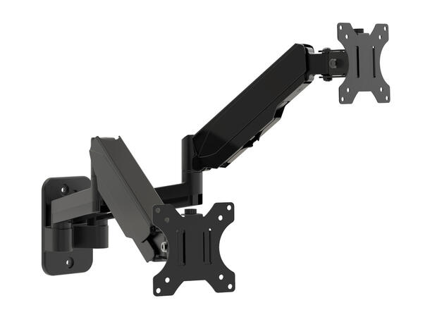 Multibrackets Veggfeste basic Dual Sort, 8Kg per skjerm, VESA 75-100,17-32" 