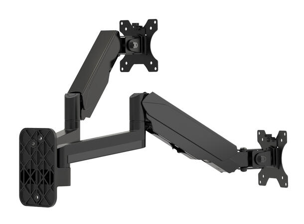 Multibrackets Veggfeste basic Dual Sort, 8Kg per skjerm, VESA 75-100,17-32" 