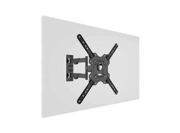 Multibrackets Veggfeste flexarm M Svart, 20Kg, 400x400, 32-55" 