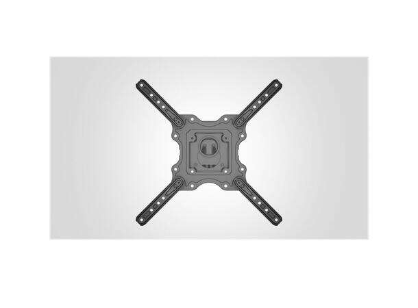 Multibrackets Veggfeste flexarm M Svart, 20Kg, 400x400, 32-55" 