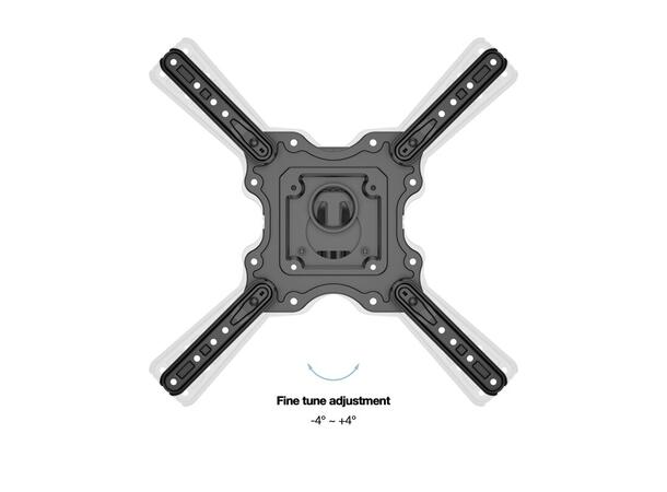 Multibrackets Veggfeste flexarm M Svart, 20Kg, 400x400, 32-55" 