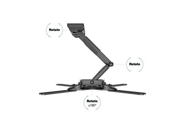 Multibrackets Veggfeste flexarm M Svart, 20Kg, 400x400, 32-55" 