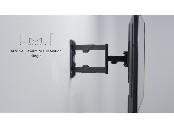 Multibrackets Veggfeste flexarm M Svart, 20Kg, 400x400, 32-55" 