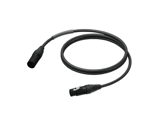 Procab DMX kabel PRD955/5 5 Pin DMX-AES/EBU XLR M/FM 110 Ohm 5m 