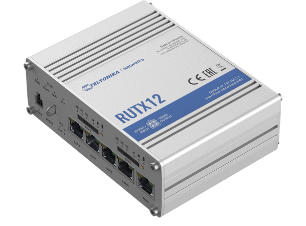 Teltonika RUTX12 Industrial Cellular Router Dual LTE CAT6