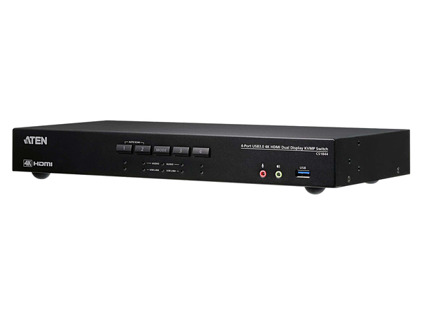 Aten KVM  4-PC 1-Bruker HDMI CS1844 Switch | Dual HDMI | USB 3.0 | 4K 