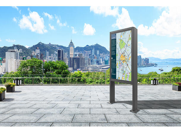 Edbak POK110 Outdoor Samsung LH75OHA 75" Portrait outdoor kiosk 75" Samsung LH75O 