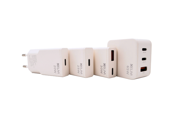 Elivi Solaris Vegglader USB-C 25W PD3.0 | QC3.0 | AFC | PPS | SuperSlim 
