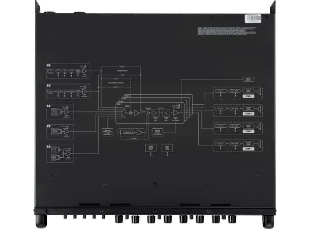 HH Mikseforsterker MZ-280Q 5 inn 4 soner 4x280W@100V / min 4 Ohm Matrix 