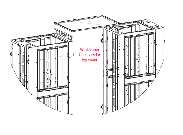 Lande Cold Corridor Roof Closing Frame 800x1200 mm metal framed 