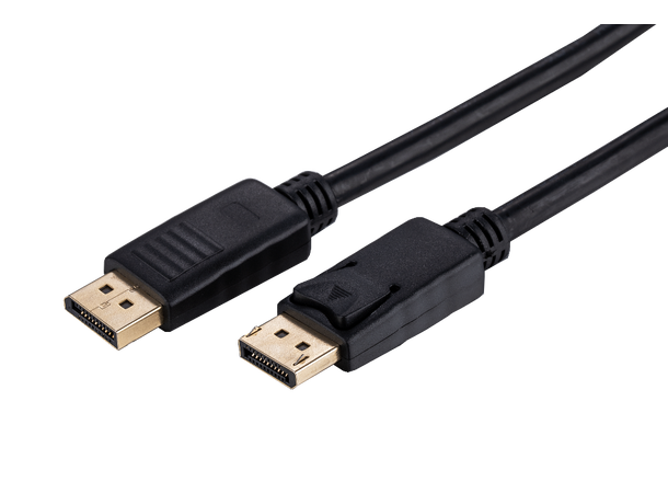 LinkIT DisplayP Kabel for vegguttak 2m DisplayPort Panel Mount F to Male, 2m
