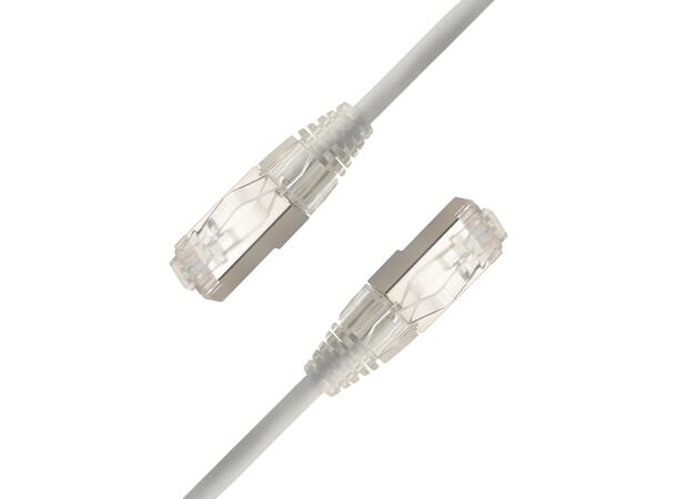 LinkIT SlimPatch U/FTP Cat6a grå 0.5m AWG 28/7 , LSZH , 4.8mm 