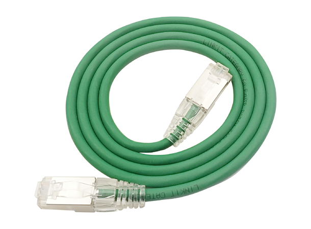 LinkIT SlimPatch U/FTP Cat6a grønn 2m AWG 28/7 ,LSZH , 4.8mm 