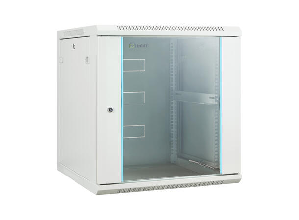 LinkIT Veggskap 19' 12U grå B600xD600xH635 , glass 