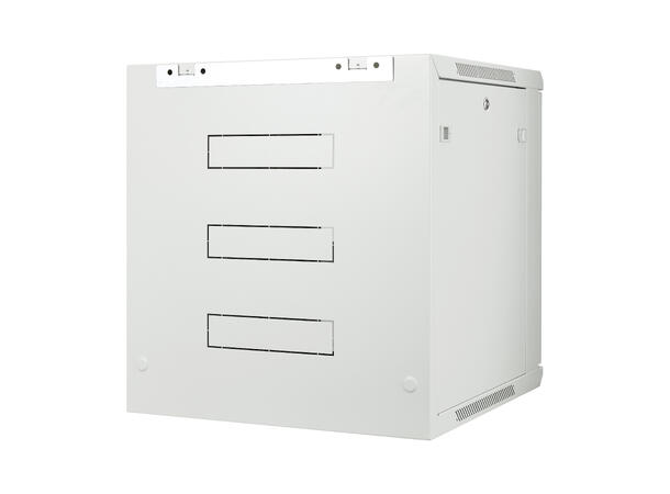 LinkIT Veggskap 19' 12U grå B600xD600xH635 , glass 