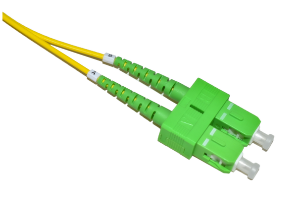 LinkIT fibersnor OS2 SC-APC/SC-UPC 1.5m Duplex | SM | LSZH | Yellow