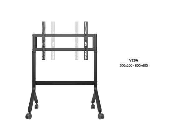 Multibrackets Gulvstativ Collaboration Sort, 800x600, 90Kg, 50"-86" 
