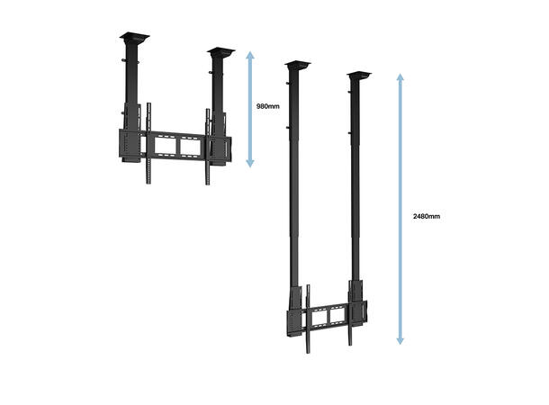 Multibrackets Heis Duo X-Large Drop Down 900x600, 100Kg 