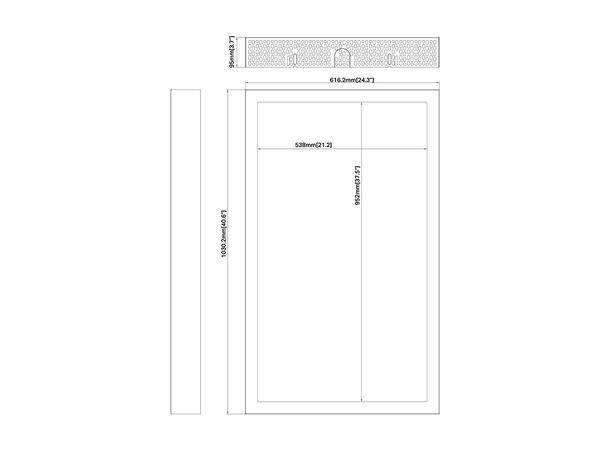 Multibrackets Pro Series - Enclosure 43" High Brightness Frame Black 