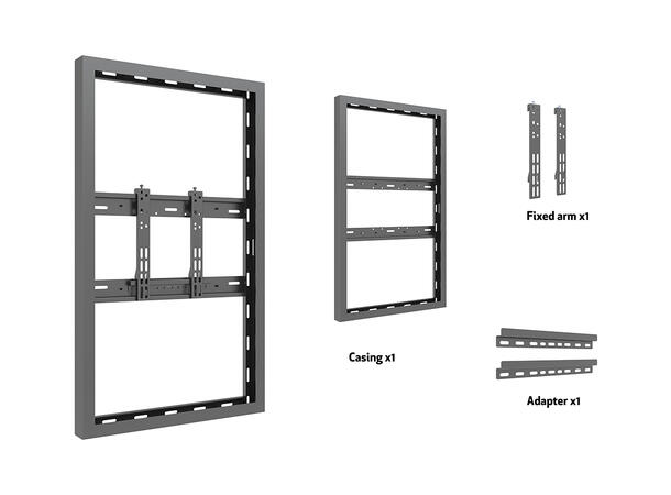 Multibrackets Pro Series - Enclosure 43" Wall Slim Small Black 