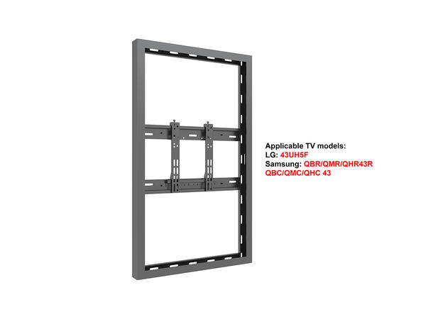 Multibrackets Pro Series - Enclosure 43" Wall Slim Small Black 