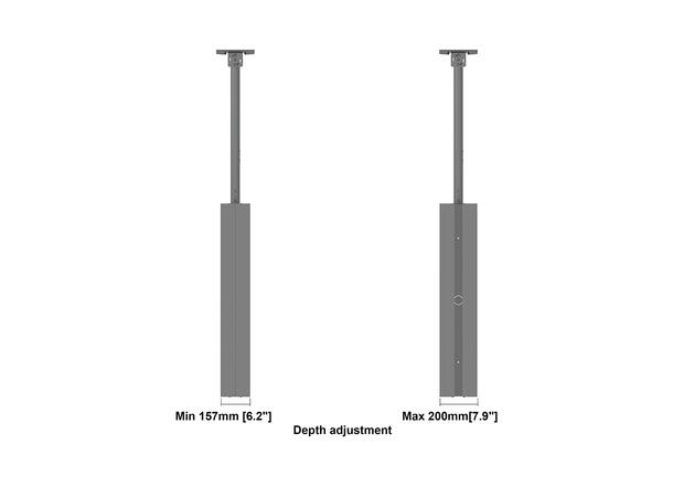 Multibrackets Pro Series - Enclosure 43" Ceiling Mount Small B2B Black 