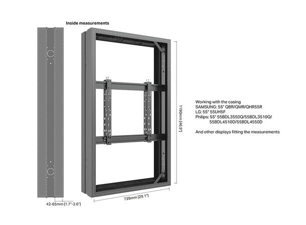 Multibrackets Pro Series - Enclosure 55" Medium B2B Black 