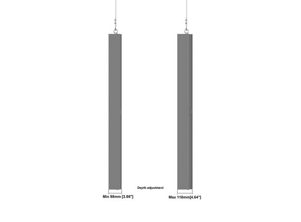 Multibrackets Pro Series - Enclosure 55¨ High Brightness Wire Medium Black* 