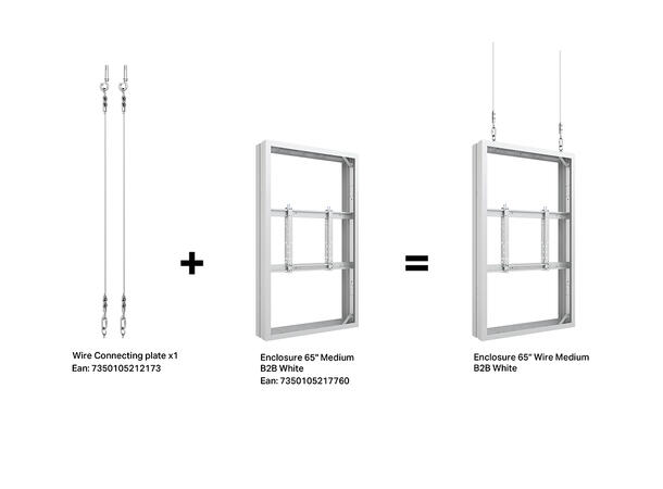 Multibrackets Pro Series - Enclosure 65" Medium B2B White 