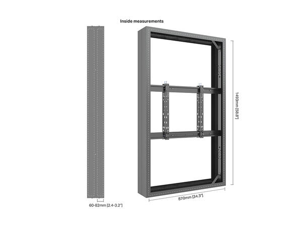 Multibrackets Pro Series - Enclosure 65" High Brightness Frame Black 