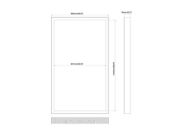Multibrackets Pro Series - Enclosure 65" High Brightness Frame Black 