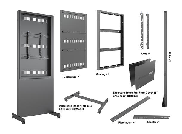 Multibrackets Pro Series - Enclosure Tot em Covered 55" Wheelbase* 