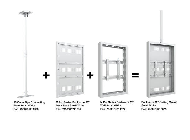 Multibrackets Pro kabinett 32" Tak Hvit, 