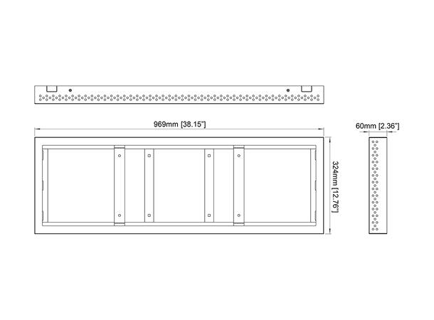 Multibrackets Pro kabinett 37" Svart 
