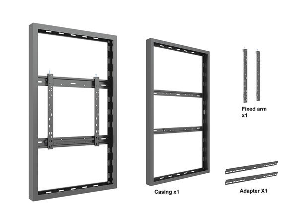 Multibrackets Pro kabinett vegg 50" Svart, 25Kg, Vesa 400x400 