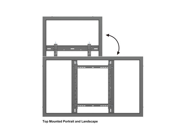 Multibrackets Pro kabinett vegg 50" Svart, 25Kg, Vesa 400x400 