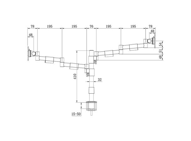Multibrackets VESA Deskmount Officeline Dual 2 White 