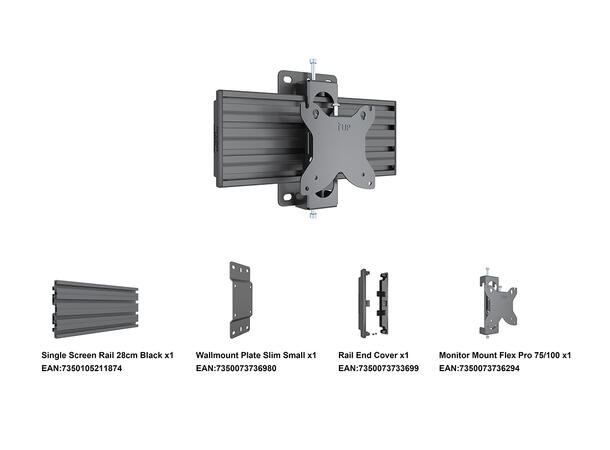 Multibrackets Wallmount Pro MBW1U Tilt 7 5/100* 