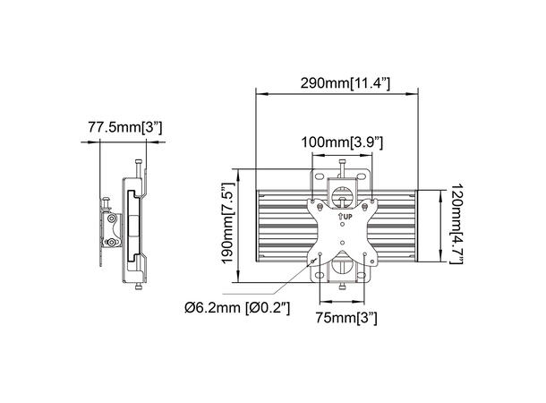 Multibrackets Wallmount Pro MBW1U Tilt 7 5/100* 