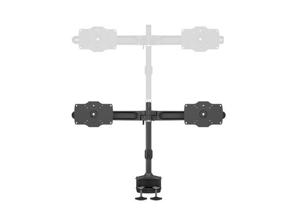 Multibrackets bordstativ, dual 24-32" 2 X 24"-32", 30kg, 200x100, Clamp 