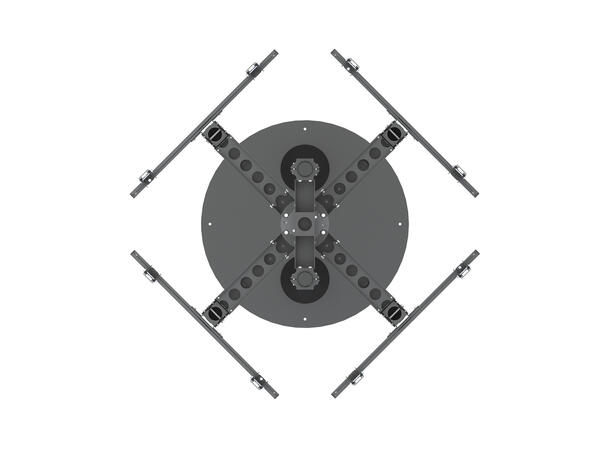 Multibrackets gulvstativ Quad MBF4U Svart, 4x30Kg, 400x400, 32-65" 